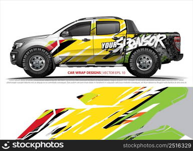 car wrap design. simple lines with abstract background vector concept for vehicle vinyl wrap and automotive decal livery