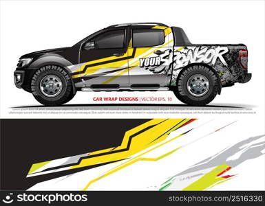 car wrap design. simple lines with abstract background vector concept for vehicle vinyl wrap and automotive decal livery