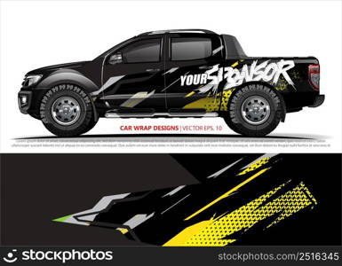 car wrap design. simple lines with abstract background vector concept for vehicle vinyl wrap and automotive decal livery