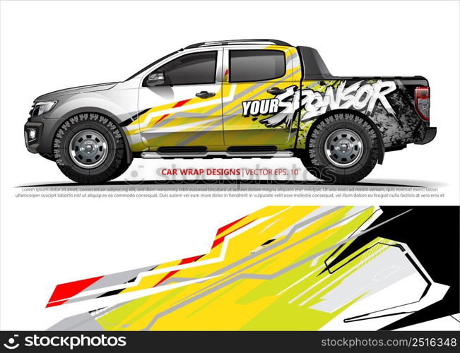 car wrap design. simple lines with abstract background vector concept for vehicle vinyl wrap and automotive decal livery