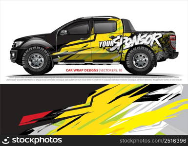 car wrap design. simple lines with abstract background vector concept for vehicle vinyl wrap and automotive decal livery