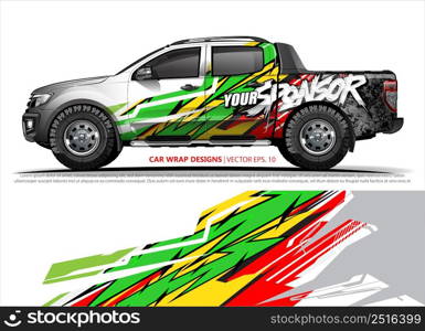 car wrap design. simple lines with abstract background vector concept for vehicle vinyl wrap and automotive decal livery