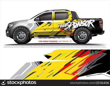 car wrap design. simple lines with abstract background vector concept for vehicle vinyl wrap and automotive decal livery