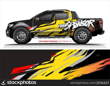 car wrap design. simple lines with abstract background vector concept for vehicle vinyl wrap and automotive decal livery