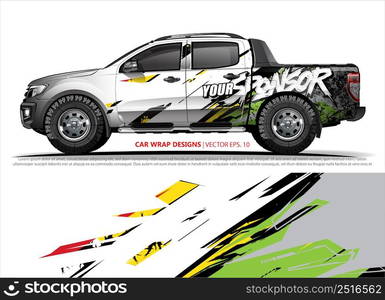 car wrap design. simple lines with abstract background vector concept for vehicle vinyl wrap and automotive decal livery