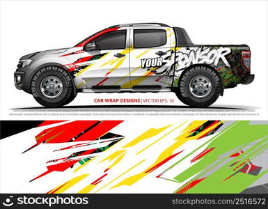 car wrap design. simple lines with abstract background vector concept for vehicle vinyl wrap and automotive decal livery