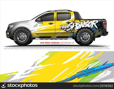 car wrap design. simple lines with abstract background vector concept for vehicle vinyl wrap and automotive decal livery