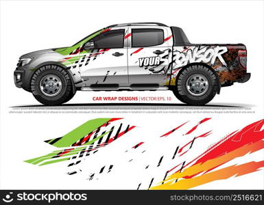 car wrap design. simple lines with abstract background vector concept for vehicle vinyl wrap and automotive decal livery