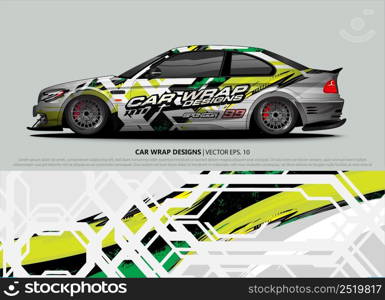 car wrap design. simple lines with abstract background vector concept for vehicle vinyl wrap and automotive decal livery