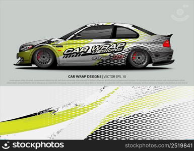 car wrap design. simple lines with abstract background vector concept for vehicle vinyl wrap and automotive decal livery