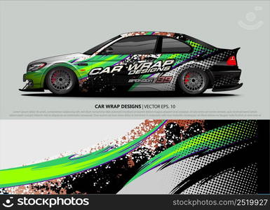 car wrap design. simple lines with abstract background vector concept for vehicle vinyl wrap and automotive decal livery