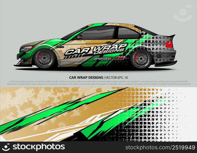 car wrap design. simple lines with abstract background vector concept for vehicle vinyl wrap and automotive decal livery