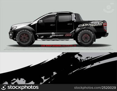 car wrap design. simple lines with abstract background vector concept for vehicle vinyl wrap and automotive decal livery