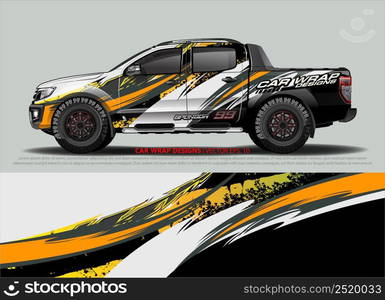 car wrap design. simple lines with abstract background vector concept for vehicle vinyl wrap and automotive decal livery