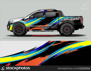 car wrap design. simple lines with abstract background vector concept for vehicle vinyl wrap and automotive decal livery