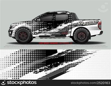 car wrap design. simple lines with abstract background vector concept for vehicle vinyl wrap and automotive decal livery