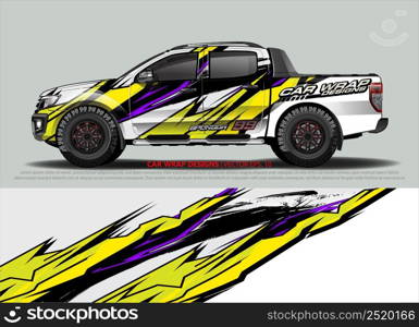 car wrap design. simple lines with abstract background vector concept for vehicle vinyl wrap and automotive decal livery