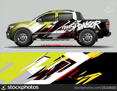 car wrap design. simple lines with abstract background vector concept for vehicle vinyl wrap and automotive decal livery