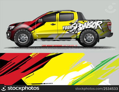 car wrap design. simple lines with abstract background vector concept for vehicle vinyl wrap and automotive decal livery