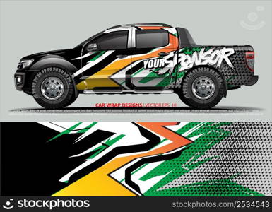 car wrap design. simple lines with abstract background vector concept for vehicle vinyl wrap and automotive decal livery