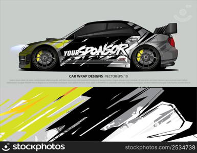 car wrap design. simple lines with abstract background vector concept for vehicle vinyl wrap and automotive decal livery