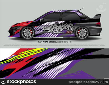 car wrap design. simple lines with abstract background vector concept for vehicle vinyl wrap and automotive decal livery