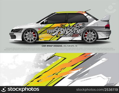 car wrap design. simple lines with abstract background vector concept for vehicle vinyl wrap and automotive decal livery