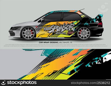 car wrap design. simple lines with abstract background vector concept for vehicle vinyl wrap and automotive decal livery