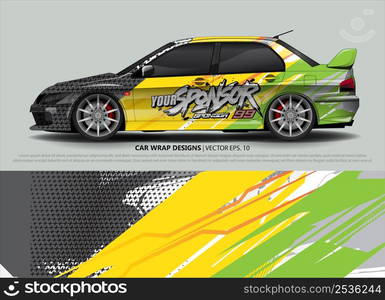 car wrap design. simple lines with abstract background vector concept for vehicle vinyl wrap and automotive decal livery