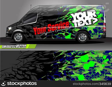 car wrap design. simple lines with abstract background vector concept for vehicle vinyl wrap and automotive decal livery