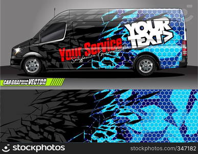 car wrap design. simple lines with abstract background vector concept for vehicle vinyl wrap and automotive decal livery