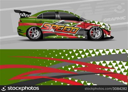 car wrap design with abstract stripe background concept