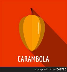 Carambola icon. Flat illustration of carambola vector icon for web. Carambola icon, flat style