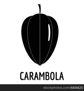 Carambola icon. Simple illustration of carambola vector icon for web. Carambola icon, simple style.
