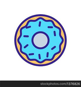 caramel donut icon vector. caramel donut sign. color symbol illustration. caramel donut icon vector outline illustration