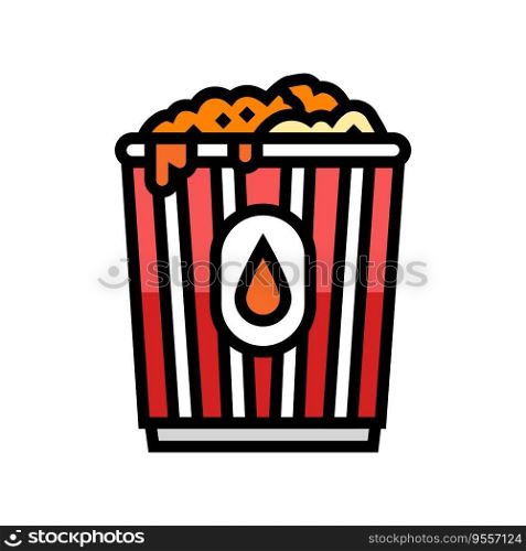 caramel popcorn food color icon vector. caramel popcorn food sign. isolated symbol illustration. caramel popcorn food color icon vector illustration