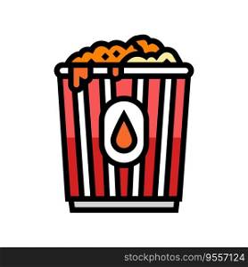 caramel popcorn food color icon vector. caramel popcorn food sign. isolated symbol illustration. caramel popcorn food color icon vector illustration
