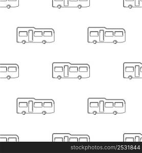 Caravan Icon Seamless Pattern, Travel Trailer, Camper Icon Vector Art Illustration
