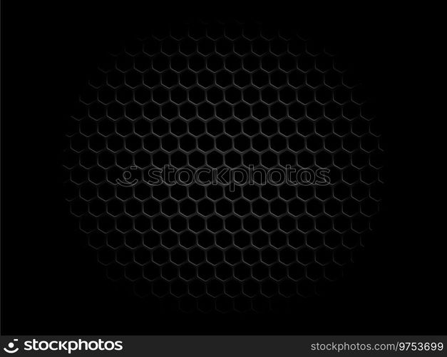 Carbon background 3d hexagonal pattern centered Vector Image