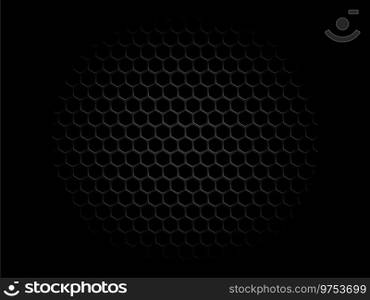 Carbon background 3d hexagonal pattern centered Vector Image