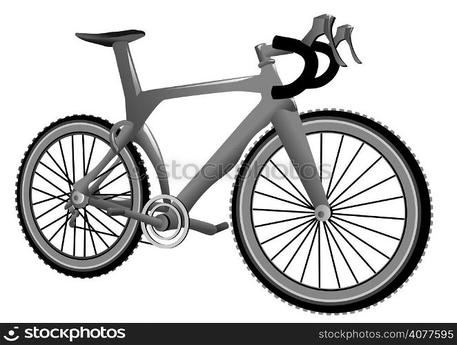 carbon bike isolated on a white background