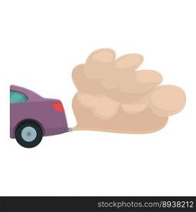 Carbon car smoke icon cartoon vector. Gas traffic. Air pipe. Carbon car smoke icon cartoon vector. Gas traffic