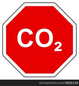 Carbon dioxide and stop sign