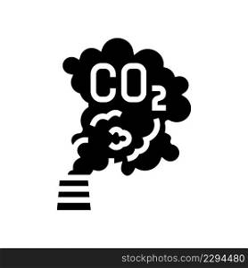 carbon dioxide co2 glyph icon vector. carbon dioxide co2 sign. isolated contour symbol black illustration. carbon dioxide co2 glyph icon vector illustration