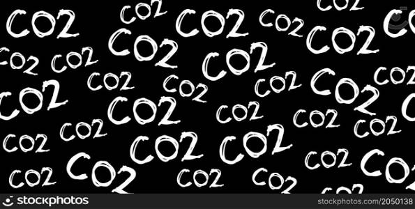 Carbon dioxide emissions. co2 air pollution. Flat vector sign. CO2 smog warning banner.