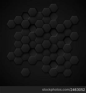 Carbon technology vector abstract background. Design metal black, texture industrial material illustration. Carbon technology vector abstract background