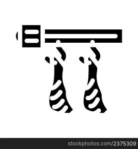 carcass conveyor glyph icon vector. carcass conveyor sign. isolated contour symbol black illustration. carcass conveyor glyph icon vector illustration