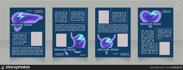 Carcinoma screening and prevention blank brochure layout design. Vertical poster template set with empty copy space for text. Premade corporate reports collection. Editable flyer paper pages. Carcinoma screening and prevention blank brochure layout design
