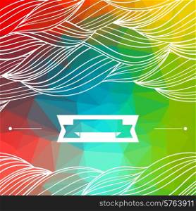 Card abstract geometric multicolored background.