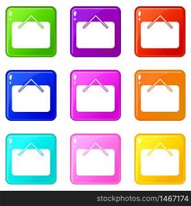 Card black friday icons set 9 color collection isolated on white for any design. Card black friday icons set 9 color collection